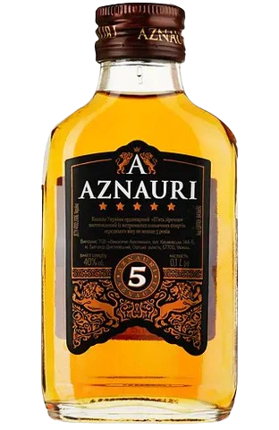 Brandy Aznauri, 5 stars, 40%, 0,1 l