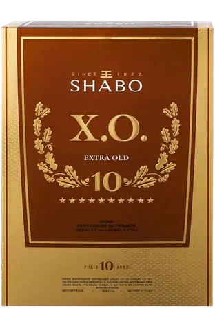 Бренди Shabo Х.О, 10 лет, 40%, 0,5 л
