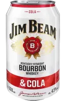 Low-alcohol drink Jim Beam Bourbon&Cola, 4.5%, 0.33 l