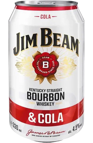 Low-alcohol drink Jim Beam Bourbon&Cola, 4.5%, 0.33 l