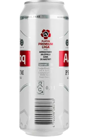 Non-alcoholic beer A Le Coq Premium, light, 0.5 l