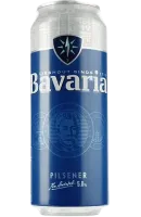 Пиво Bavaria, світле, 5%, з/б, 0,5 л
