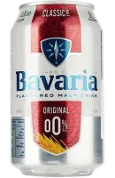 Пиво безалкогольне Bavaria, світле, з/б, 0,33 л