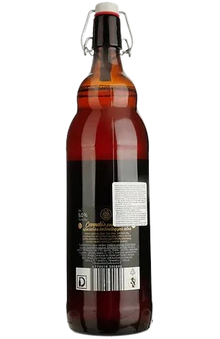 Пиво Cannabis Semi-Dark, напівтемне, 5%, 1 л