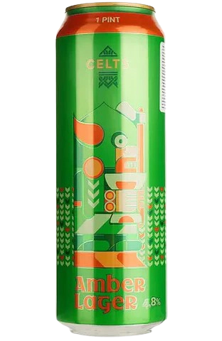 Пиво Celts Amber Lager, напівтемне, 4,8%, з/б, 0,568л