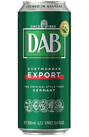Пиво DAB Dortmunder Export, світле, 5%, з/б, 0,5 л