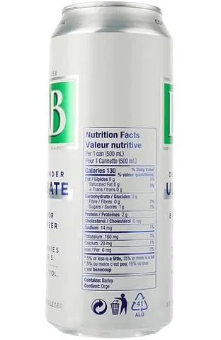 Пиво DAB ultimate Light, светлое, 4%, ж/б, 0,5 л