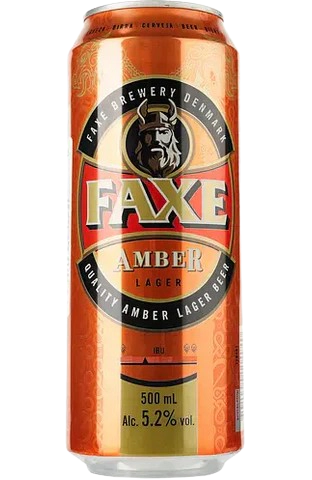 Faxe Amber, semi-dark beer, 5%, 0.5 l
