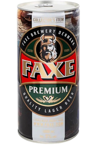 Пиво Faxe Premium, светлое, 5%, ж/б, 1 л