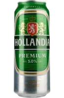 Пиво Hollandia, світле, 5%, з/б, 0,5 л