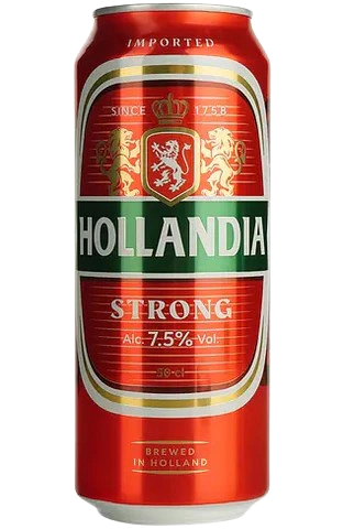 Пиво Hollandia Strong, світле, 7,5%, з/б, 0,5 л