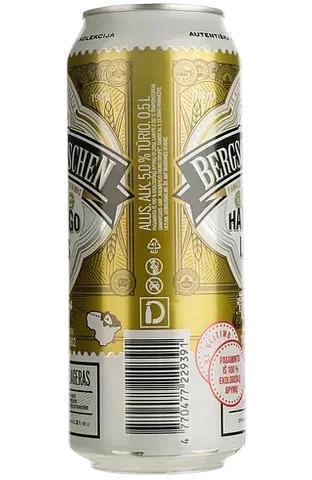 Пиво Kalnapilis Bergschlosschen Hamburgo, светлое, 5%, ж/б, 0,5 л