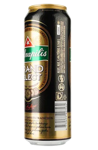 Пиво Kalnapilis Grand Select, светлое, фильтрованное, 5,4% , ж/б,  0,568 л