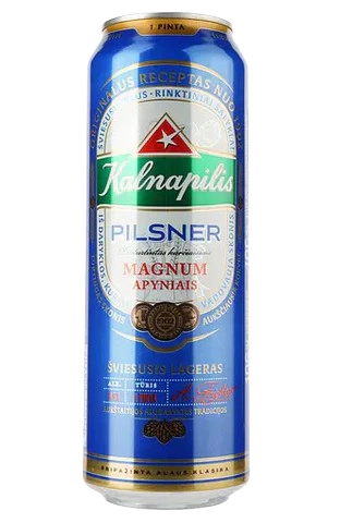 Kalnapilis Pilsner, light, filtered beer, 4.6%, 0.568 l