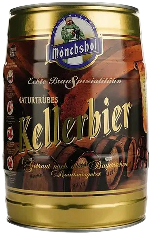 Пиво Monchshof Kellerbier светлое нефильтрованное, 5,4%, 5 л.