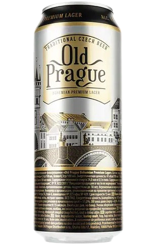 Пиво Old Prague Bohemian Premium Lager, светлое, 4,8%, ж/б, 0,5 л