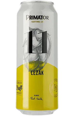 Пиво Primator Lezak 11, світле, 4,7%, з/б, 0,5 л
