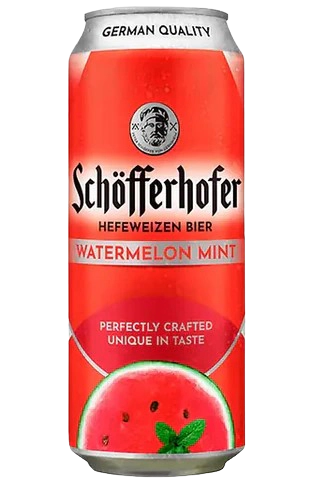 Beer and juice mix Schofferhofer wheat Watermelon Mint, 0.5l, 2.5%