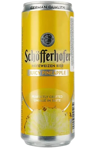 Смесь пива с соком Schofferhofer пшеничное Ананас, 0,33л, 2,5%, ж/б