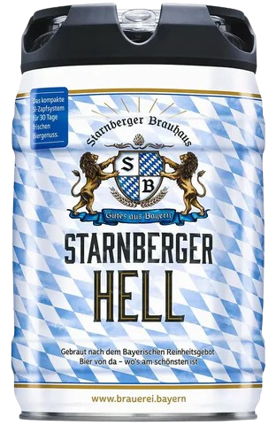 Пиво Starnberger Hell, светлое, 4,8%, 5,0л