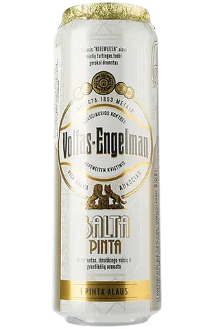 Пиво Volfas Engelman Balta Pinta, светлое, 5%, ж/б, 0,568 л