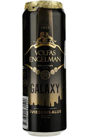 Volfas Engelman Galaxy Lager, light beer, 5%, 0.568 l