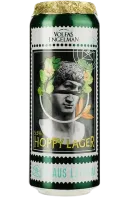 Пиво Volfas Engelman Hoppy lager, светлое, 5,5%, ж/б, 0,5 л