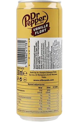 Dr. Pepper Vanilla, carbonated, 0.33 l