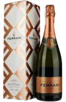 Игристое вино Ferrari Rose Brut, розовое, брют, 12,5%, 0,75 л, в подарочной упаковке