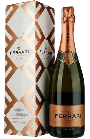 Игристое вино Ferrari Rose Brut, розовое, брют, 12,5%, 0,75 л, в подарочной упаковке