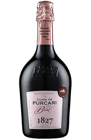 Вино игристое Cuvee de Purcari Brut, розовое, сухое, 12,5%, 0,75л