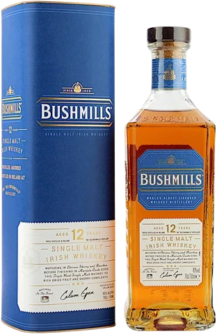 Віскі Bushmills 12 років витримки, 40%, 0,7 л у подарунковій упаковці