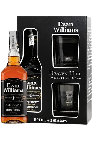 Бурбон Heaven Hill Distilleries Evan Williams Black, 43% в подарочной упаковке, 0,75л