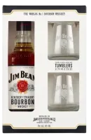 Віски Jim Beam White + 2 склянки, 40%, 0,7 л