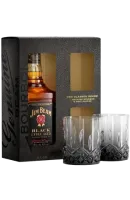 Віскі Jim Beam Black Extra Aged + 2 склянки, 43%, 0,7 л 