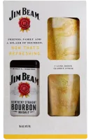 Віски Jim Beam White + 2 склянки Хайбол, 40%, 0,7 л