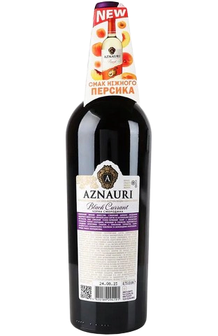 Винный напиток Aznauri Black Currant, полусладкий, красный, 10%, 0,75 л