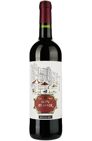 Вино Maison Bouey Bon Plaisir Rouge Sec, красное, сухое, 12%, 0,75л